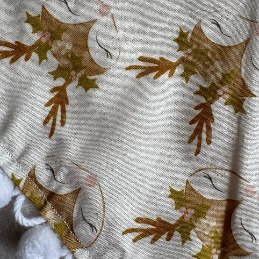 NWT Loic by Design Reindeer Babe Christmas Dog Bandana, White + Tan, Size M